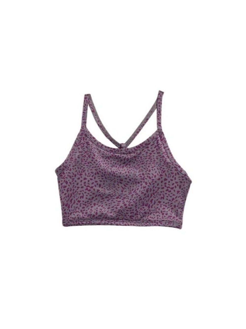 Z By Zella "Strappy" Daily Print Sports Bra BNWOT Girls Grey
